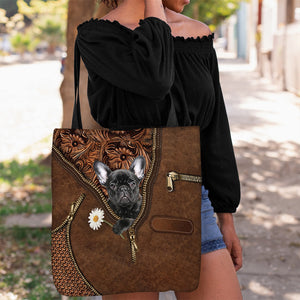 French Bulldog1 Holding Daisy Tote Bag