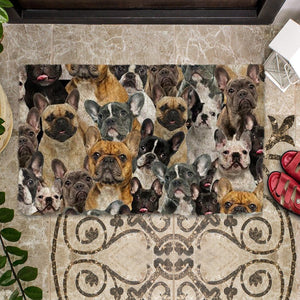 A Bunch Of French Bulldogs Doormat