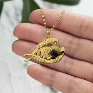 French bulldog2 Sleeping Angel Necklace