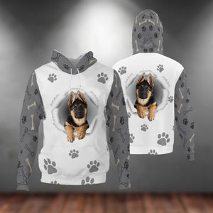 German Shepherd-Paw Dog Unisex Hoodie