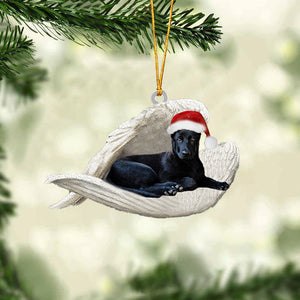 German Shepherd (Black) Sleeping Angel Christmas Ornament