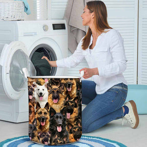A Bunch Of German Shepherds Laundry Basket