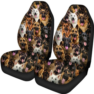 A Bunch Of German Shepherds Car Seat Cover