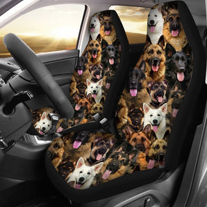 A Bunch Of German Shepherds Car Seat Cover