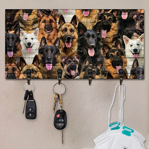 A Bunch Of German Shepherds Key Hanger