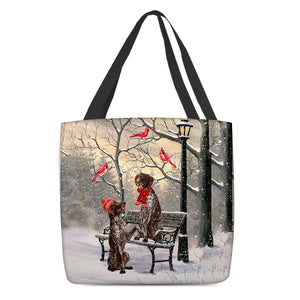German Shorthaired Pointer Hello Christmas/Winter/New Year Tote Bag