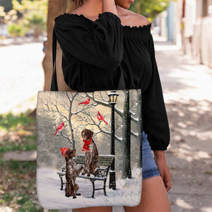 German Shorthaired Pointer Hello Christmas/Winter/New Year Tote Bag