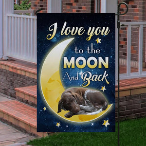German Shorthaired Pointer I Love You To The Moon And Back Garden Flag
