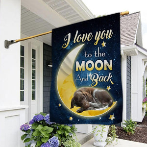 German Shorthaired Pointer I Love You To The Moon And Back Garden Flag