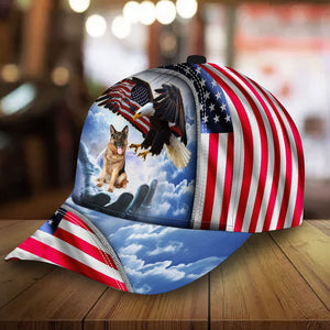 German shepherd 2 Perfect One Nation Under God Cap For Patriots And Dog Lovers