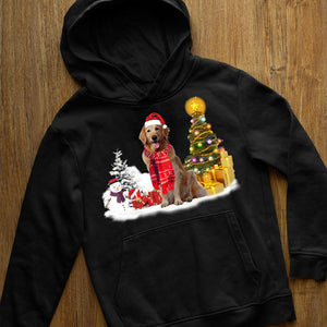 Unisex Merry Christmas Golden retriever 02 Hoodie
