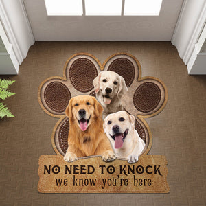 Golden Retriever No Need To Knock We Know You're Here Custom Doormat