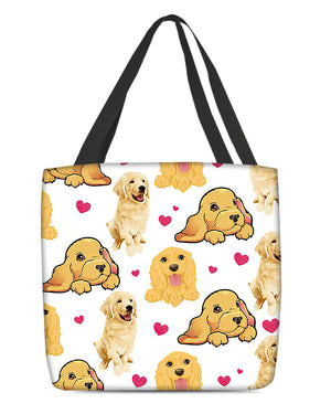 Cute Golden Retriever Tote Bag