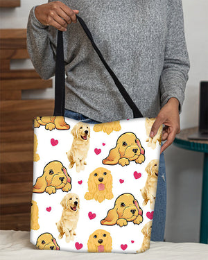 Cute Golden Retriever Tote Bag