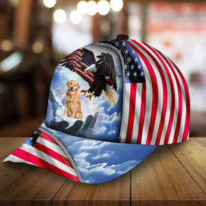 Golden Retriever Perfect One Nation Under God Cap For Patriots And Dog Lovers