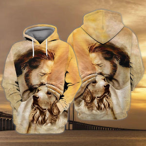 Golden Retriever With God Unisex Hoodie