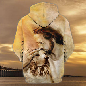 Golden Retriever With God Unisex Hoodie