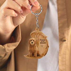 Goldendoodle In My Heart Flat Acrylic Keychain
