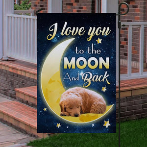 Goldendoodle I Love You To The Moon And Back Garden Flag
