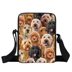 A Bunch Of Goldendoodles Oxford Cloth Zipped Messenger Bag