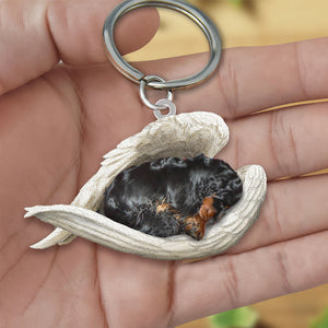 Gordon Setter Sleeping Angel Acrylic Keychain