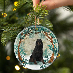 Gordon Setter Among Forest Porcelain/Ceramic Ornament