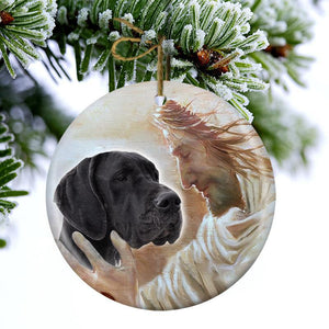 New Release -Great Dane 02 With God Porcelain/Ceramic Ornament