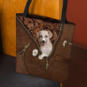 Greyhound Holding Daisy Tote Bag