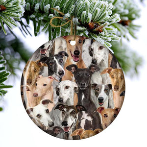 A Bunch Of Grey hounds Porcelain/Ceramic Ornament