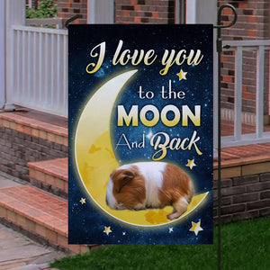 Guinea Pig I Love You To The Moon And Back Garden Flag