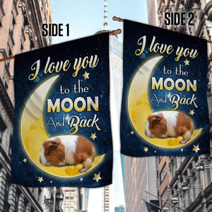 Guinea Pig I Love You To The Moon And Back Garden Flag