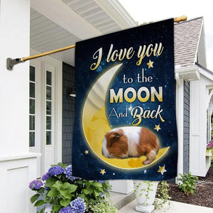 Guinea Pig I Love You To The Moon And Back Garden Flag