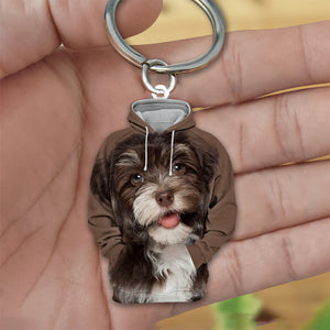 Havanese 3D Graphic Hoodie Acrylic Keychain