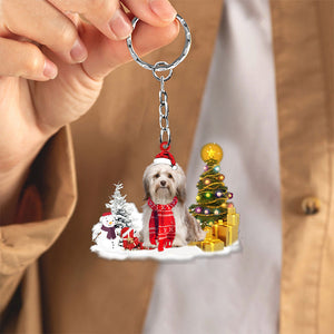 Havanese Early Merry Christma Acrylic Keychain