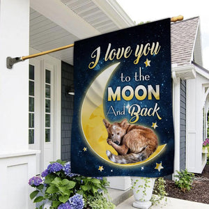Heeler I Love You To The Moon And Back Garden Flag