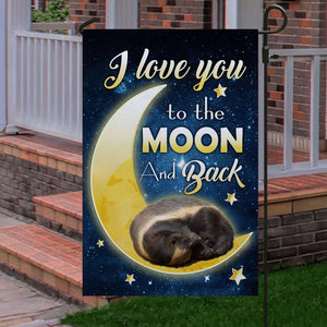 Honey Badger I Love You To The Moon And Back Garden Flag