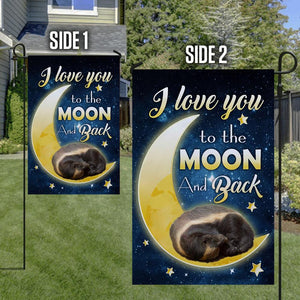 Honey Badger I Love You To The Moon And Back Garden Flag