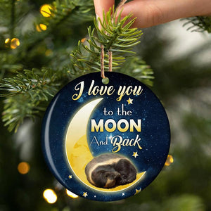 Honey Badger I Love You To The Moon And Back Porcelain/Ceramic Ornament