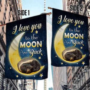 Honey Badger I Love You To The Moon And Back Garden Flag