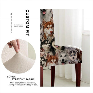 A Bunch Of Huskies Chair Cover/Great Gift Idea For Dog Lovers