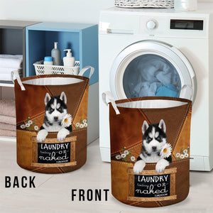 Husky Laundry Today Or Naked Tomorrow Laundry Basket