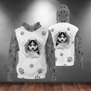Husky-Paw Dog Unisex Hoodie