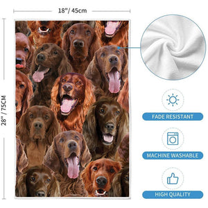 A Bunch Of Irish Setters Kitchen Towel