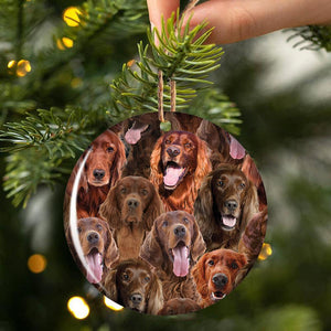 A Bunch Of Irish Setters Porcelain/Ceramic Ornament