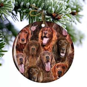 A Bunch Of Irish Setters Porcelain/Ceramic Ornament