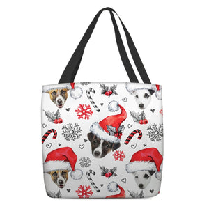 Jack Russell Terrier Merry Christmas Tote Bag