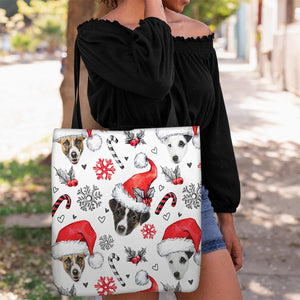 Jack Russell Terrier Merry Christmas Tote Bag