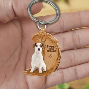 Jack Russell Terrier In My Heart Flat Acrylic Keychain