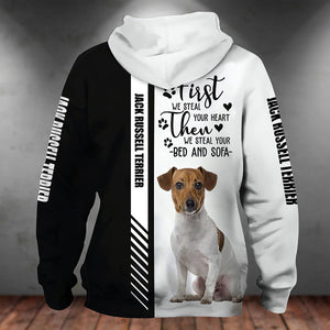 Jack Russell Terrier-First We Steal Your Heart Unisex Hoodie