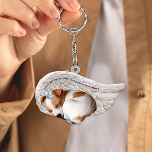 Jack Russell Terrier Sleeping Angel - Forever In My Heart Acrylic Keychain
